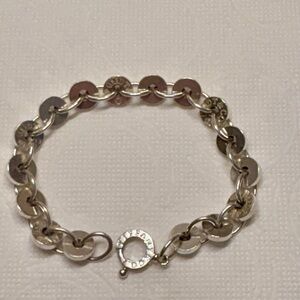 AUTHENTIC- Tiffany & Co Circle Disc Bracelet Silver